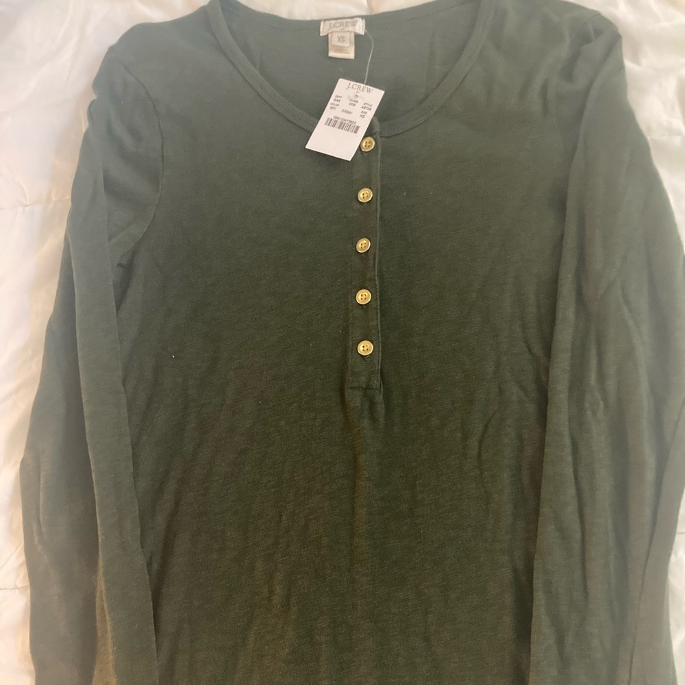 Olive green NWT JCrew Factory top size xs